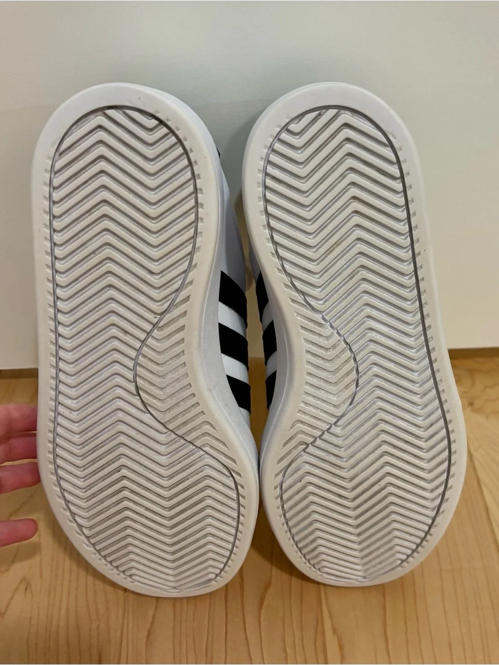 adidas White and Black Court-Inspired Men's Sneakers